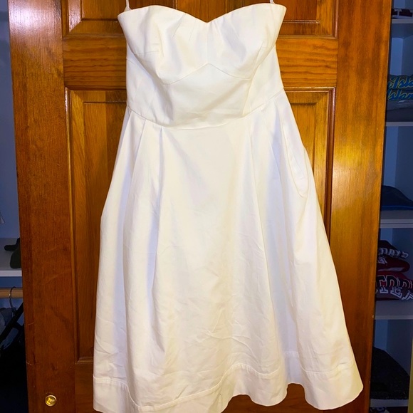 White Strapless Calvin Klein Dress - Picture 1 of 4